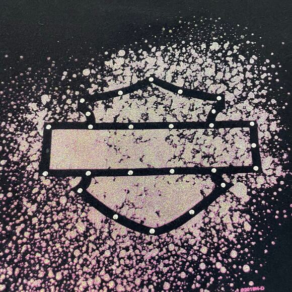 Harley-Davidson Silverton Colorado Dealer Tee Women’s XXL Pink Spray Logo - Picture 9 of 11